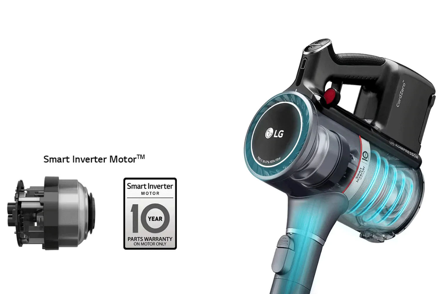 ۱. موتور Smart Inverter و قدرت مکش ۲۰۰ وات