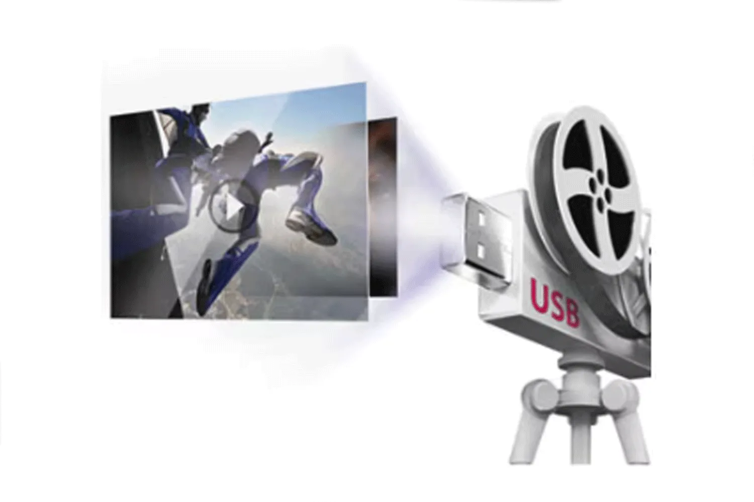 پخش محتوا و ضبط مستقیم از USB